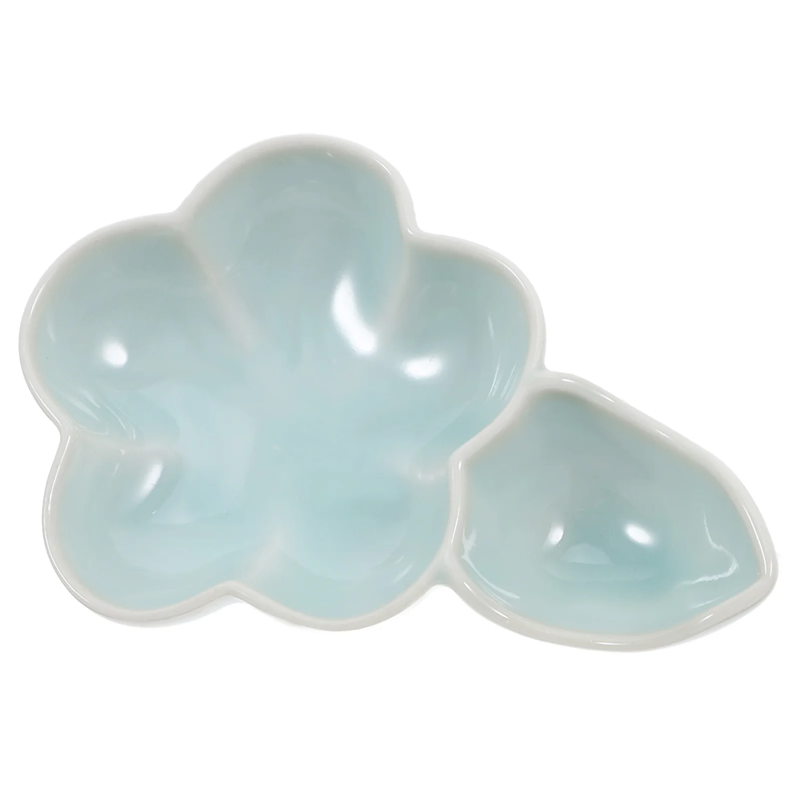 

Ceramic Calligraphy Ink Dish Pen Rest Brush Holder Flower Shape Multifunctional Ink Palette Calligraphy Painting Art Brush