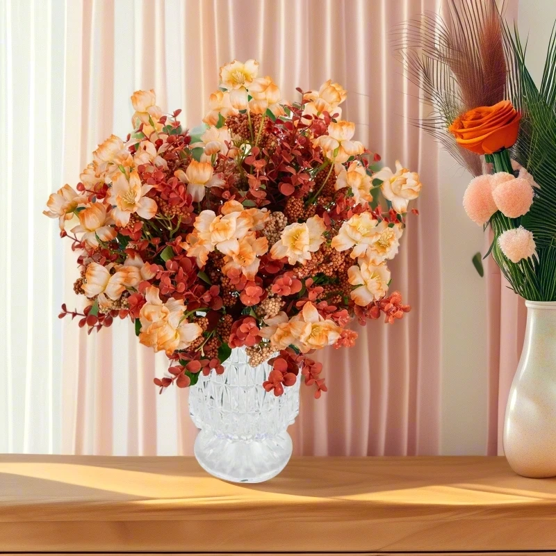 Künstliche Blume Seidenkamelie Bubble Brautstrauß Bestseller DIY Festival Heim Zimmer Vase Outdoor Hof Garten Wanddekoration Hochzeit – Detail 6