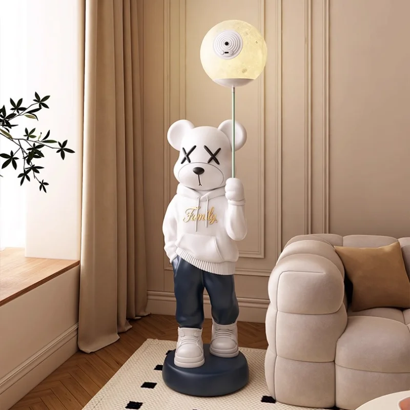 Fashion Sweater Violent Bear Ornaments Large Decoration Light Luxury TV Cabinet Landing Housewarming Birthday Gift