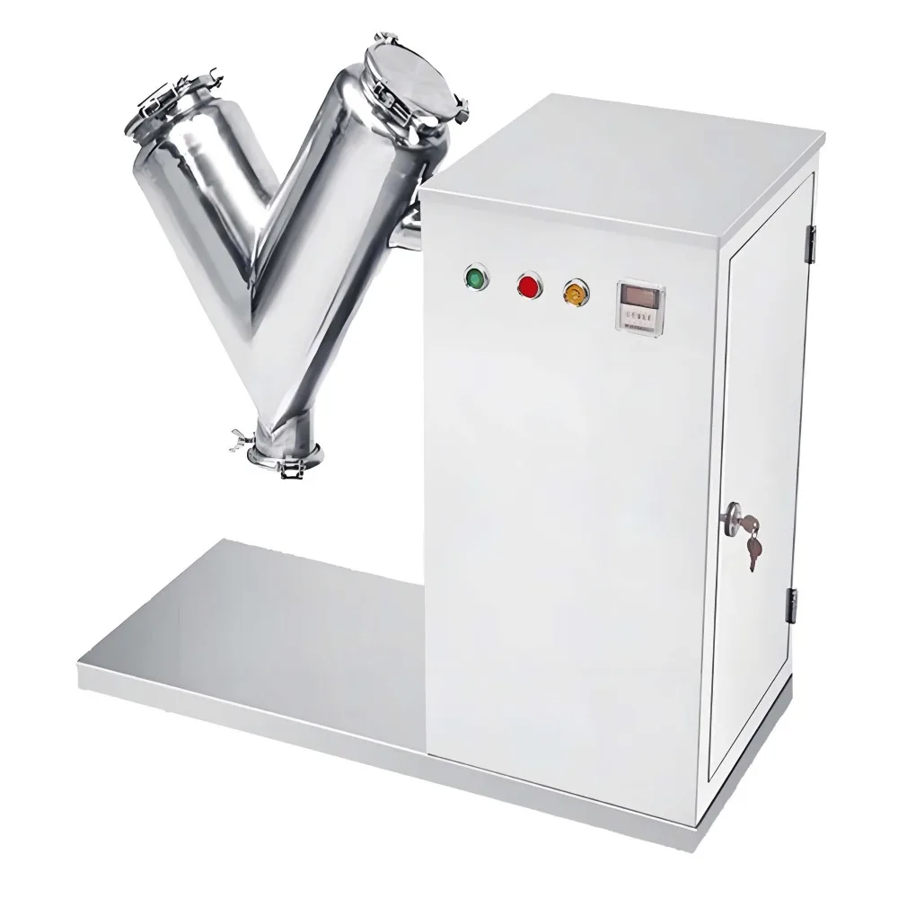 High Efficiency Powder Core Motor Assembly 10~ 500L Stainless Steel V-Mixer 220 V-Mixer