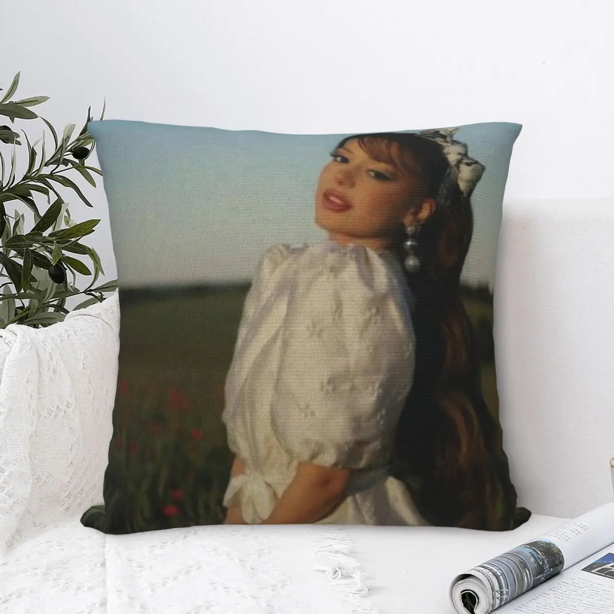 Ayliva Singer Tour 2025 Pillow Cover Merch Printing Polyester Cushion Cover Decorative Pillow Case Cover Bed Wholesale 40*40cm