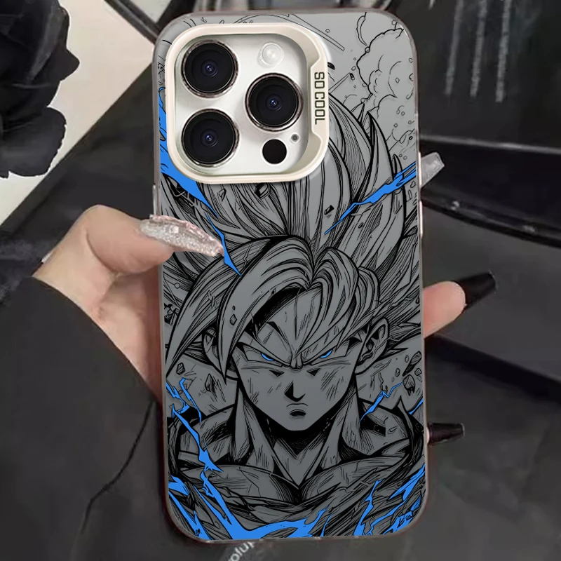 Funda Anime D-Dragon Ball Goku Vegeta para iPhone 17 16 15 14 13 12 11 Pro Max Plus 17 Air 16E X XR XS Max a prueba de golpes 4