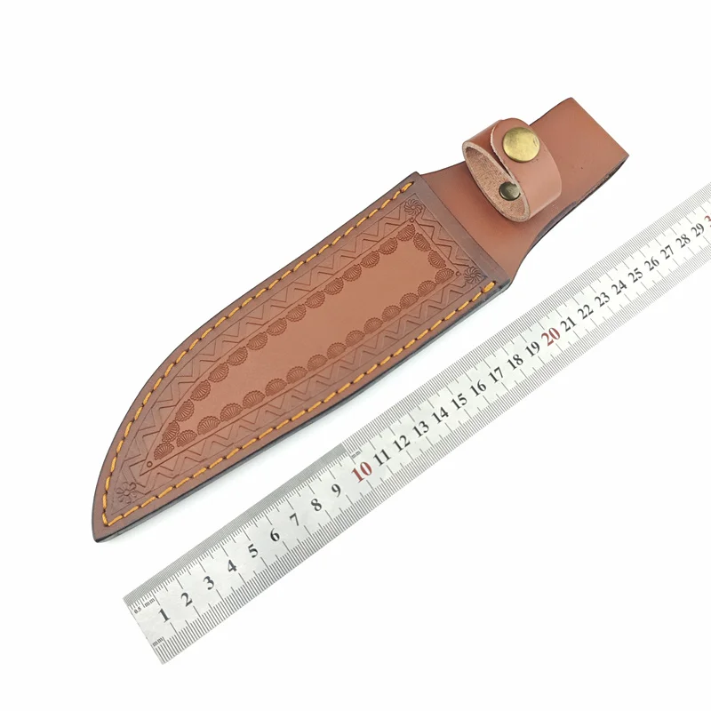 Straight Knife Leather Sheath, Organizer Pocket Knife Holster, Outdoor Knife Portable Collapsible Sheath (knife not included)