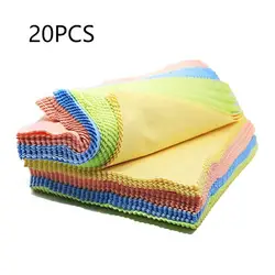 20 Pcs New High Quality Chamois Glasses Cleaner Microfiber Cleaning Cloth for Glasses Cloth Len Phone Screen Cleaning Wipes