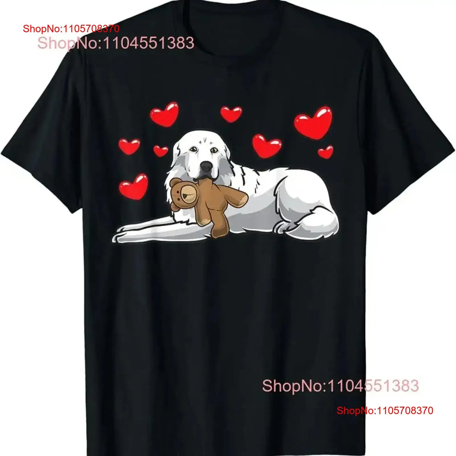 Great Pyrenees Pyrenean Mountain Dog With Stuffed Animal T Shirt vintage Washed graphic fashion homme Versatile Stylish