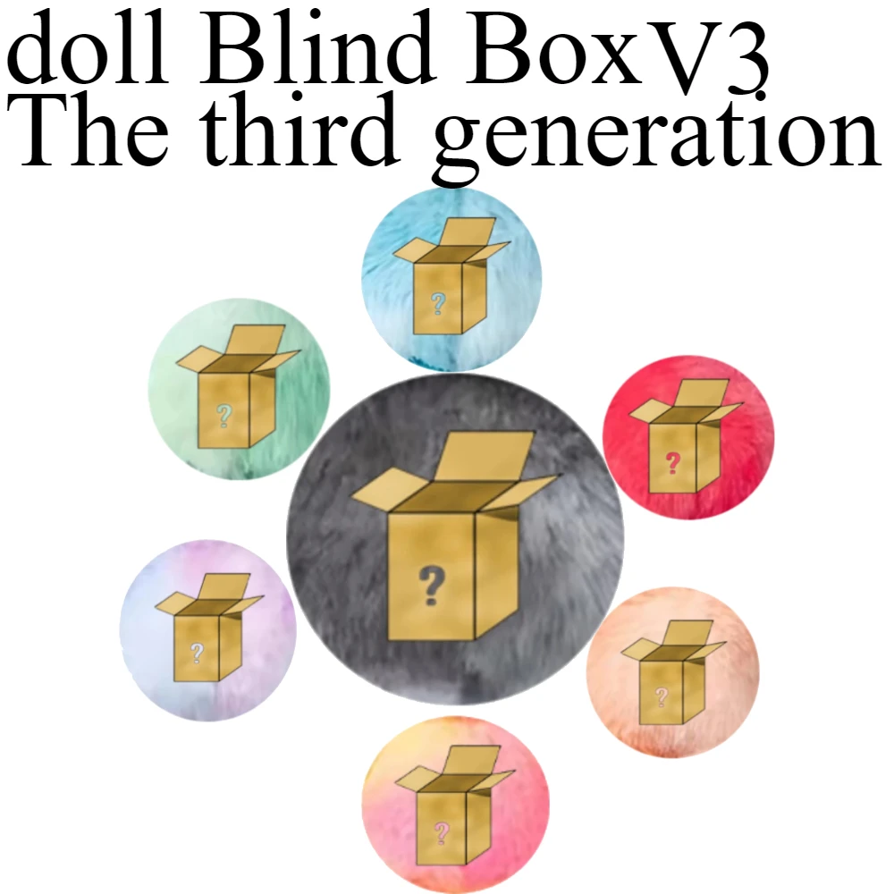 الجيل الثالث V3 لطيف الوحش أفخم لعبة هدايا عيد الميلاد Kawaii صندوق أعمى المفاتيح دمى هدايا