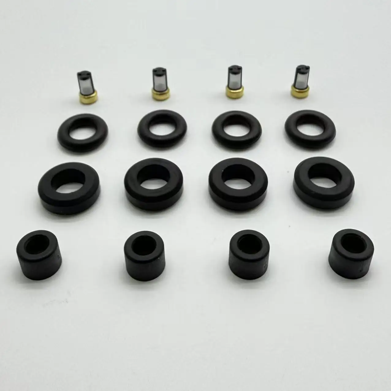 4 Sets 01306 Injector Repair Seal Kits 16450-MCH-004 for 2002-2008 Honda VTX1800 Motorcycle Subaru Outback Fuel Injectors