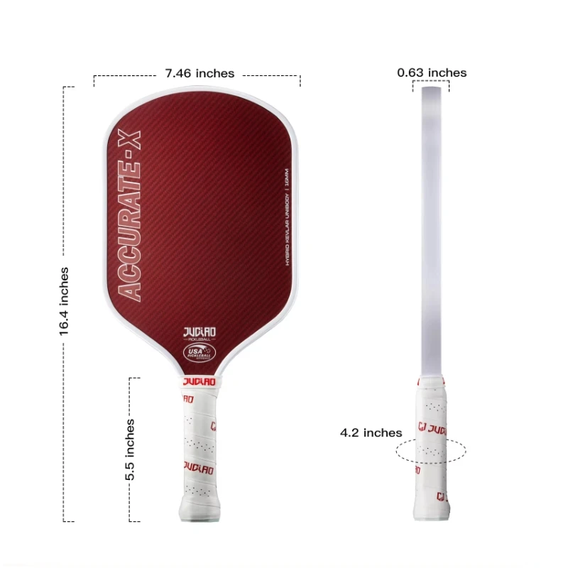 Kevlar Hybrid Shape Thermoformed Foam Injected Pickleball Paddle 16MM With Power&Spin