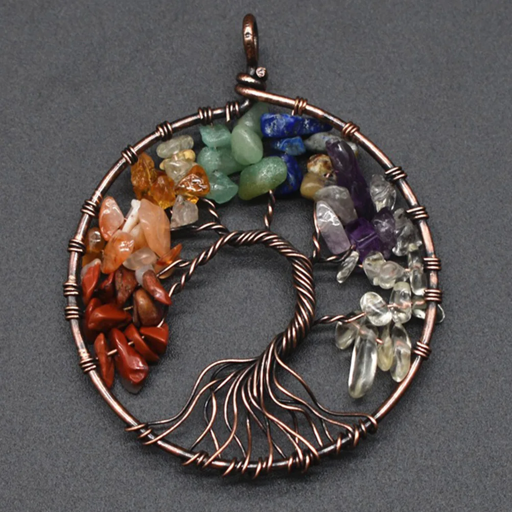 

2Pcs Crystal Tree Necklace Pendants Creative Colorful Lightweight Small Size DIY Jewelry Gift Pendant Crystal Necklace