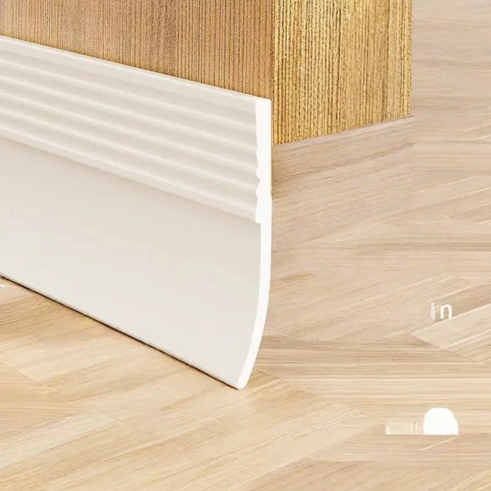 Soundproof Door Bottom Sealing Strip Insect Prevention Self-adhesive Draught Excluder TPE 100cm Door Draft Stopper Living Room