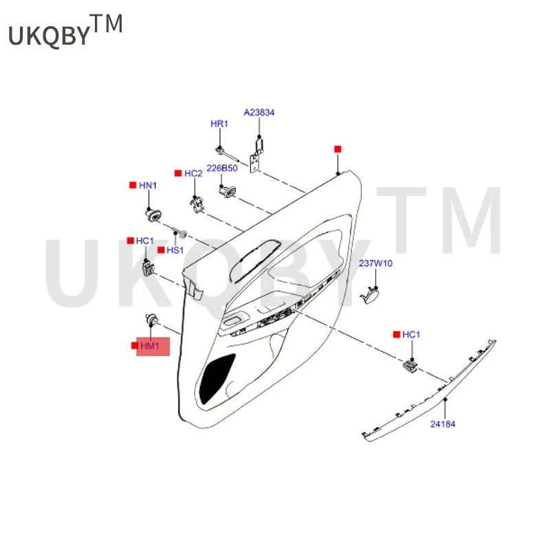 Suitable for Fo rd series interior panel buckles, 5 in one package W713297S300