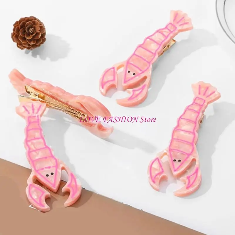 Lobster Design Hair Clip Hairpin Lightweight Acetate Hair Accessory for Women Y166