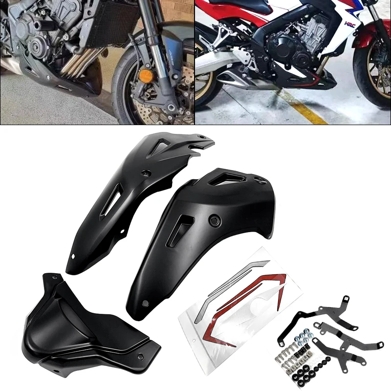 Motorcycle Belly Pan Bellypan Engine Spoiler Lower Fairing Body Frame Panel Protector Fit For Honda CB650R CB650F FE Accessories