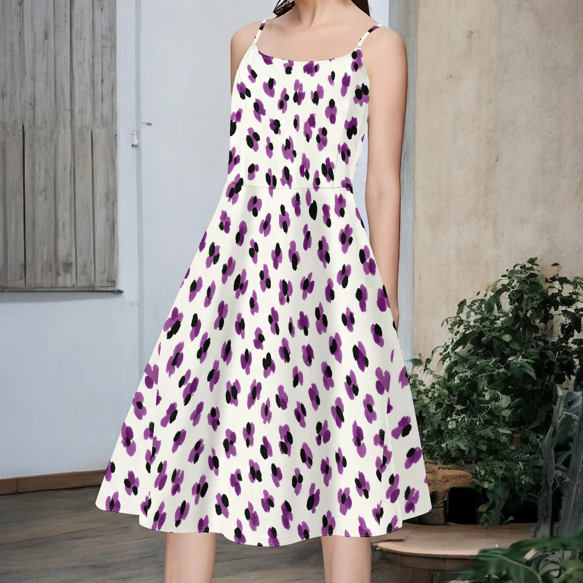 Women's Spaghetti Strap Mini Dress Sleeveless Casual Sundresses Summer Beach Party Dresses