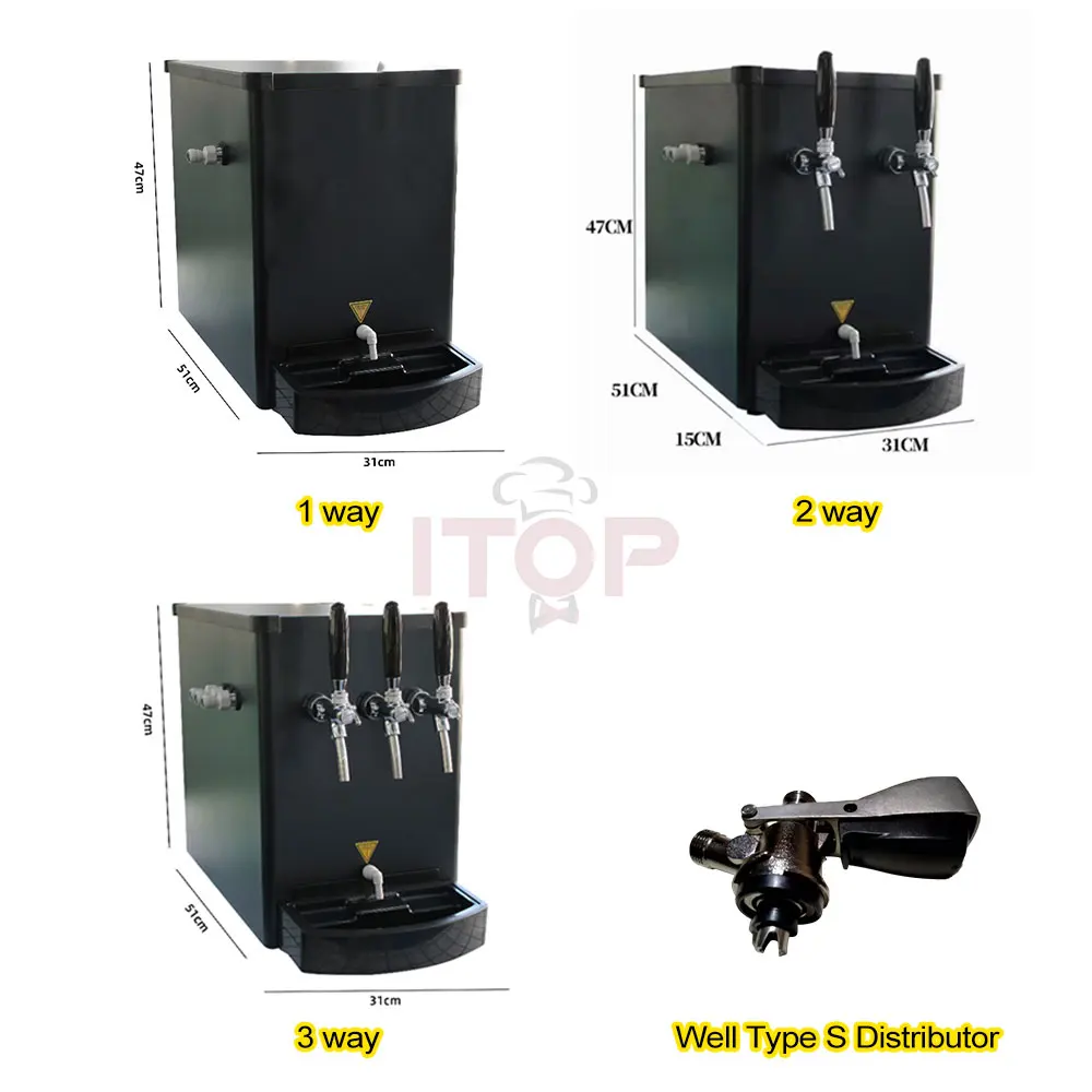 Electric Beer Tower Tap Dispenser Machine Hot Sale 2-head Stainless Steel Draft Beer Machine