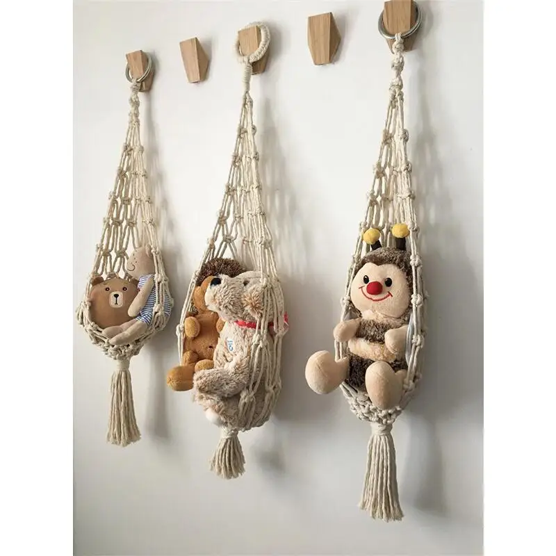 Macrame Wall Hanging Plant Holder Bohemian Style Planter Cotton Hand Weaving Flowerpot Net Bag For Home Decor Doll Storage