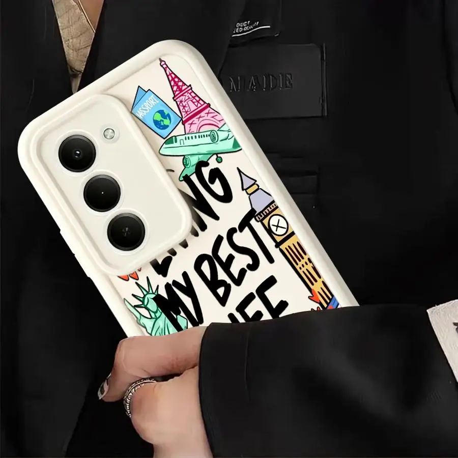 Phone Cover Case for Samsung Galaxy A23 A53 A54 A34 A56 A51 A73 A35 A36 A71 A72 A26 A32 A15 A16 A12 A13 Airplane Travel Diary - view 3