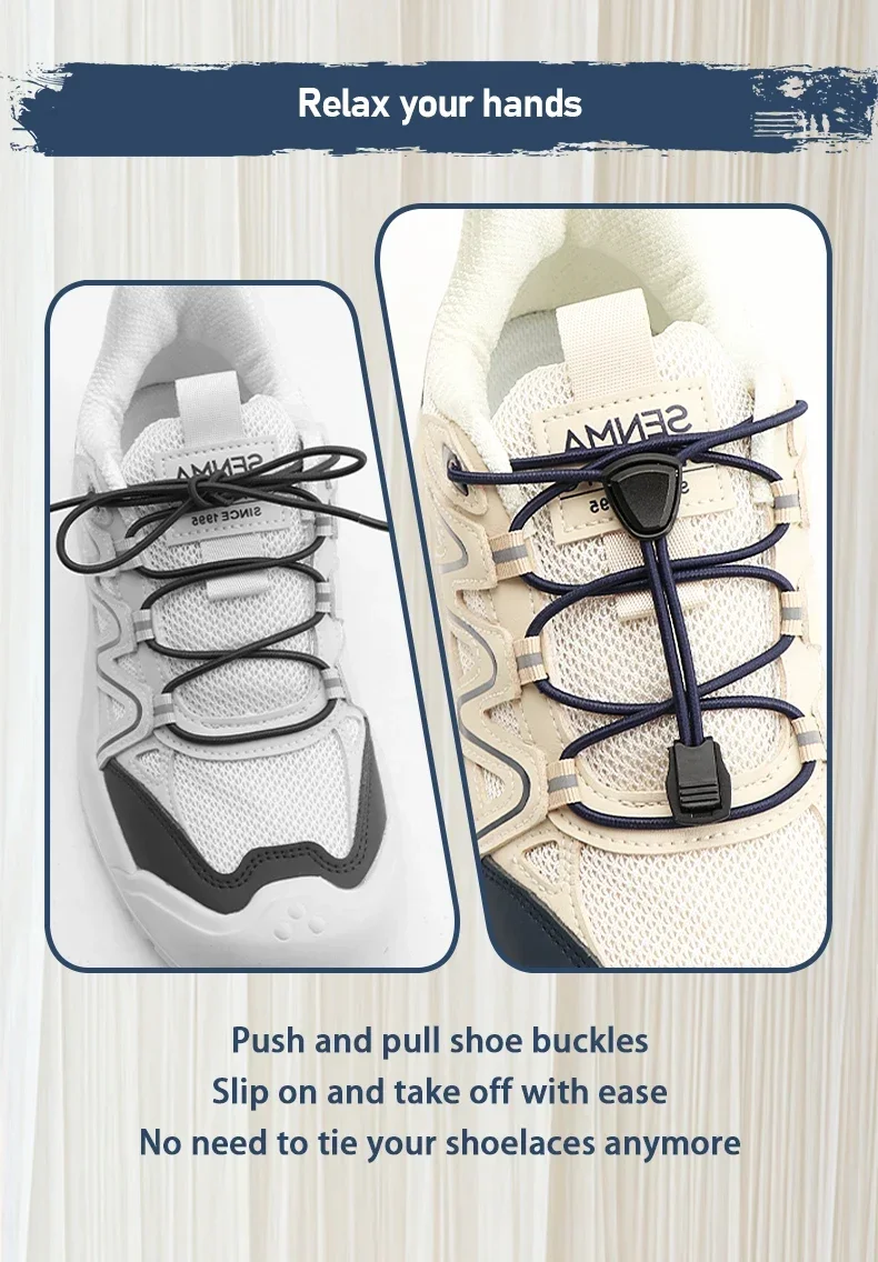 Dreieckige Schnellverschluss-Schnürsenkel, elastisches Schnürsenkel-Set, langlebige Ersatzschnüre für Sneaker & Outdoor-Schuhe, 1 Paar – Detail 4