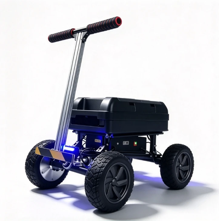 PRO2 Electric Camping Cart Robot Suitcase Folding Luggage Trolley Portable Travel Wagon Motorized Mini Vehicle Outdoor Gear