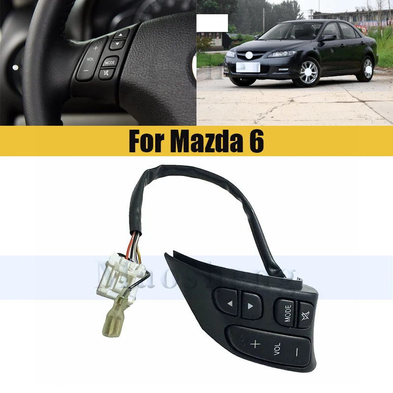 

Кнопка регулировки громкости рулевого колеса для Mazda 6, кнопки регулировки громкости Bluetooth, переключатель круиз-контроля на руле