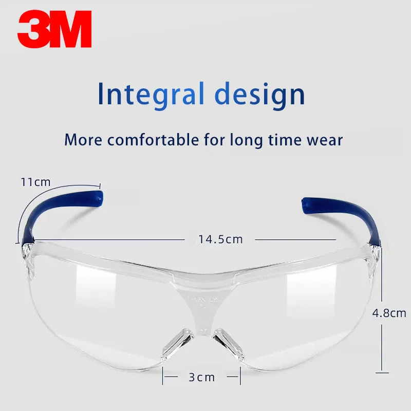 3M 10434 Safety Goggles Anti-wind Anti sand Anti Fog Anti Dust Resistant Transparent Eyewear protective glasses