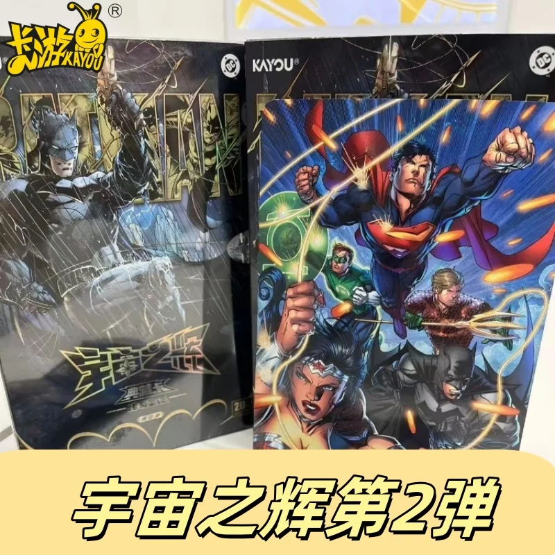 KAYOU Justice League Superman Rare S Cards DC Movie Series Marvel the Avengers Booster Box Toy للأطفال هدية عيد الميلاد وأعياد الميلاد