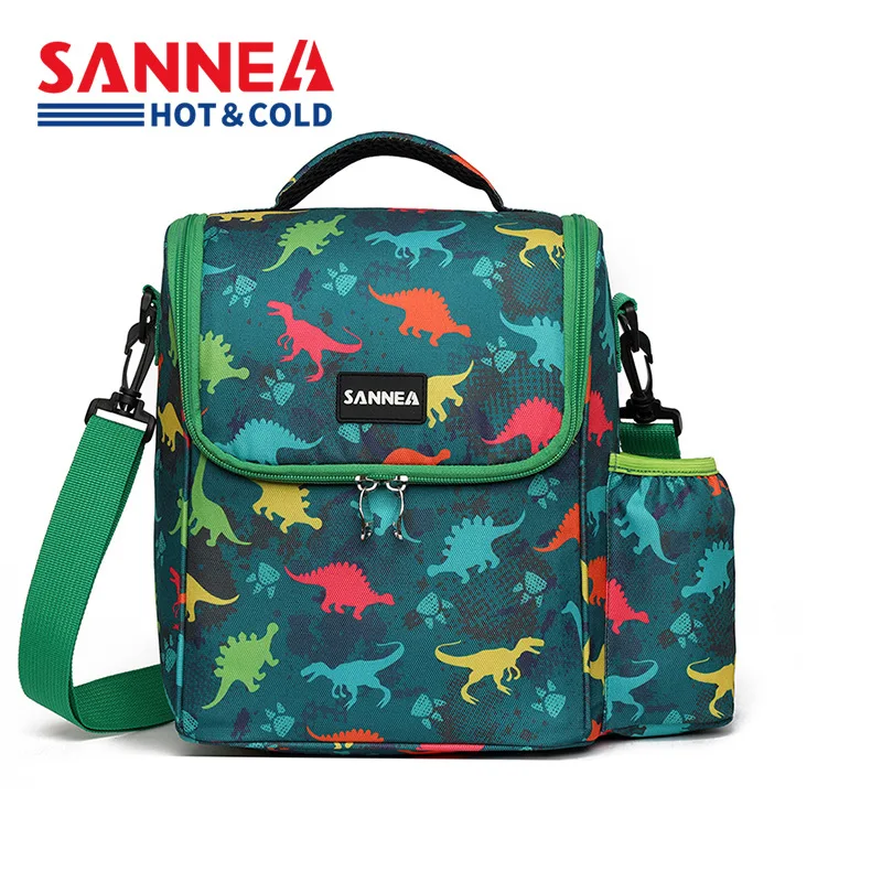 Saco de Bento Crossbody infantil, lancheira isolada de grande capacidade para estudantes, impressão portátil, gelo fresco, novo