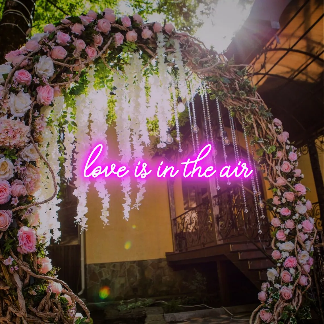 Love is in the Air ปากการูปหัวใจ, ปากการูปหัวใจแต่งงาน, ไฟ LED สั่งทำได้ศิลปะบนผนังเครื่องตกแต่งฝาผนังนีออนปากการูปหัวใจเย็นตกแต่งงานปาร์ตี้