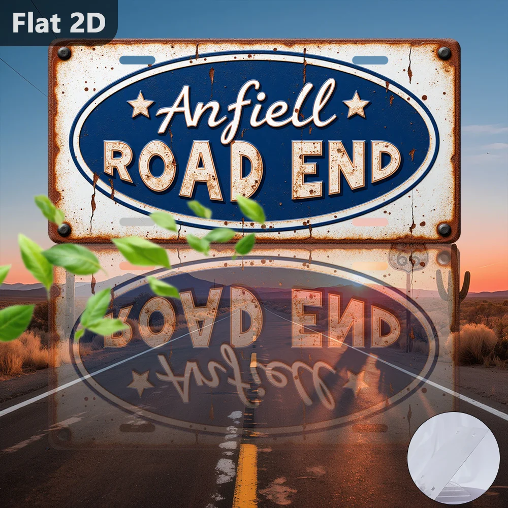 2D Flat, 1pc Anfield Stadium Metal Wall Plate - Vintage Themed Gift Suitable for Home, Garage Decor, Christmas, Easter, Father'