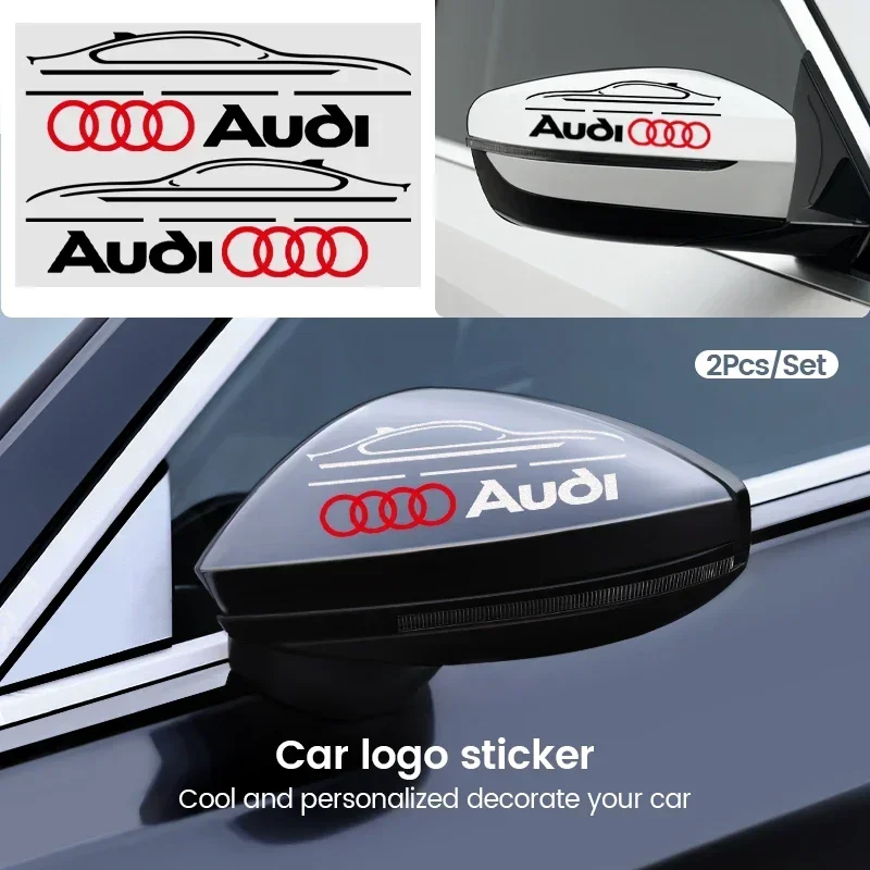 

Audi Sline Car Rearview Mirror Decoration Sticker for A4 B7 B8 B9 A3 8P 8V 8L A5 A6 C6 C5 C7 4F A1 A7 A8 Q2 Styling Accessories