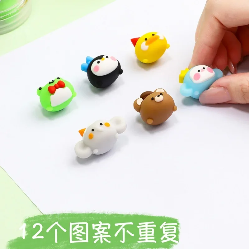 1 Pcs Eraser Cute Animal 3D 3D Cartoon Mini Ornaments Student Stationery