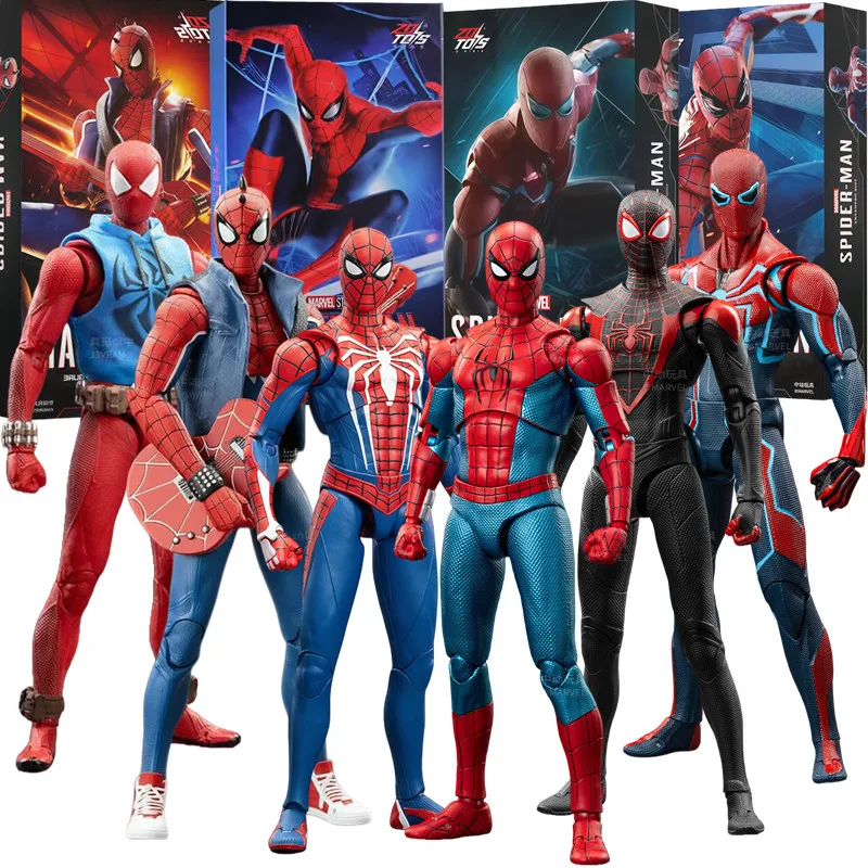 Juguete ZD Spider-Man, Nuevo Modelo, Spider-Man PS4, Peter Parker, Dorado, Negro, Rojo, Iron Spider, Hobie Brown, Figura de Acción, Modelo de Juguete, Regalo