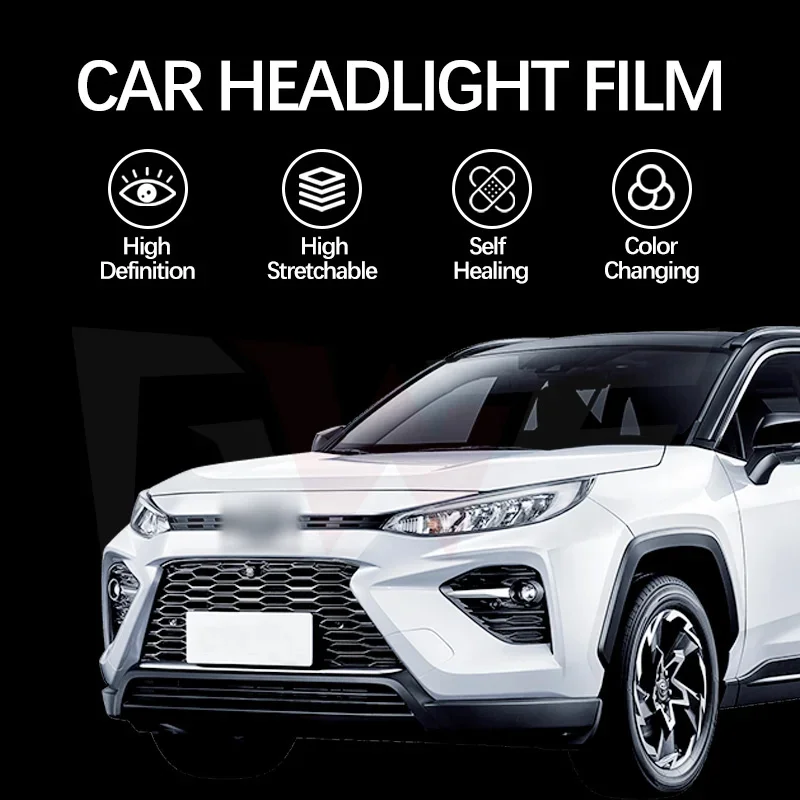 High Quality TPU PPF Film 30CM X 2M Car Headlight Protective Film Self-healing Anti Scratches Light Transparent