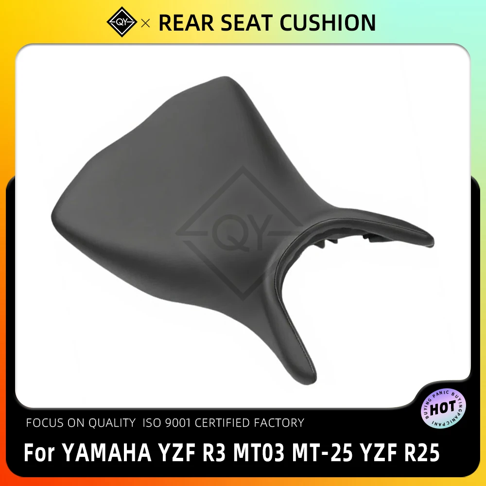 

Черная подушка переднего сиденья мотоцикла, удобная подушка для пассажира для Yamaha YZF R3 2015-2024 MT03 2020-2024 MT-25 YZF R25 2015-2024
