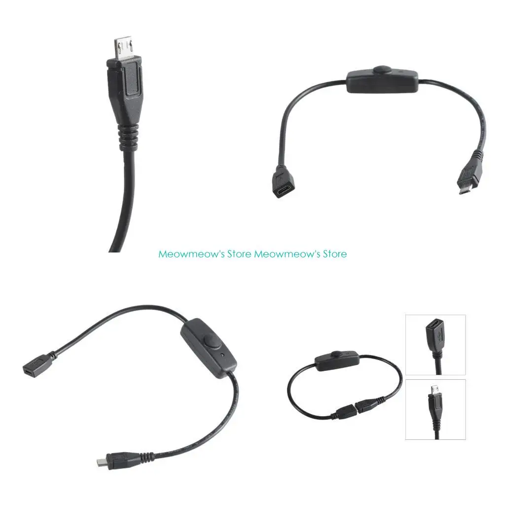 

W91A Small USB 5Pin Female to Male Extension Cable with Power Switching LED