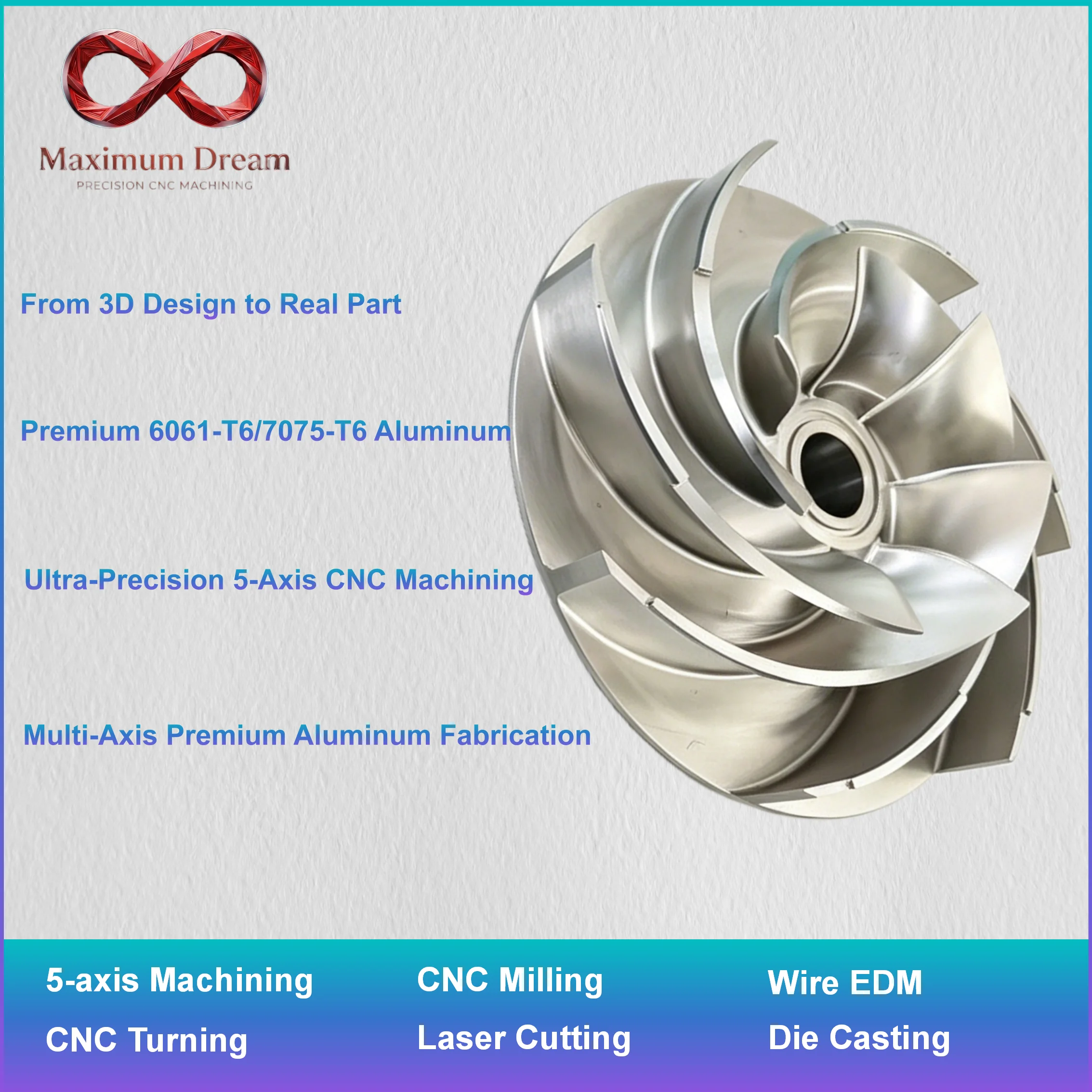 Custom CNC Lathe Turning Aluminum Parts, Precision Threaded Shaft Spacer Machining Service per 3D Model, MOQ 1pc