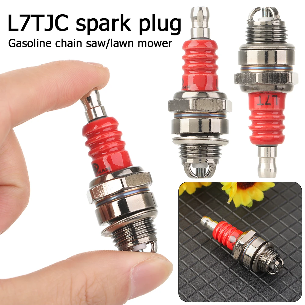 

Three-sided Pole Spark Plug L7T 2 Stroke Electrode Gasoline Chainsaw Brush Cutter Engine 2500 3800 4500 5200 Replace Accessories