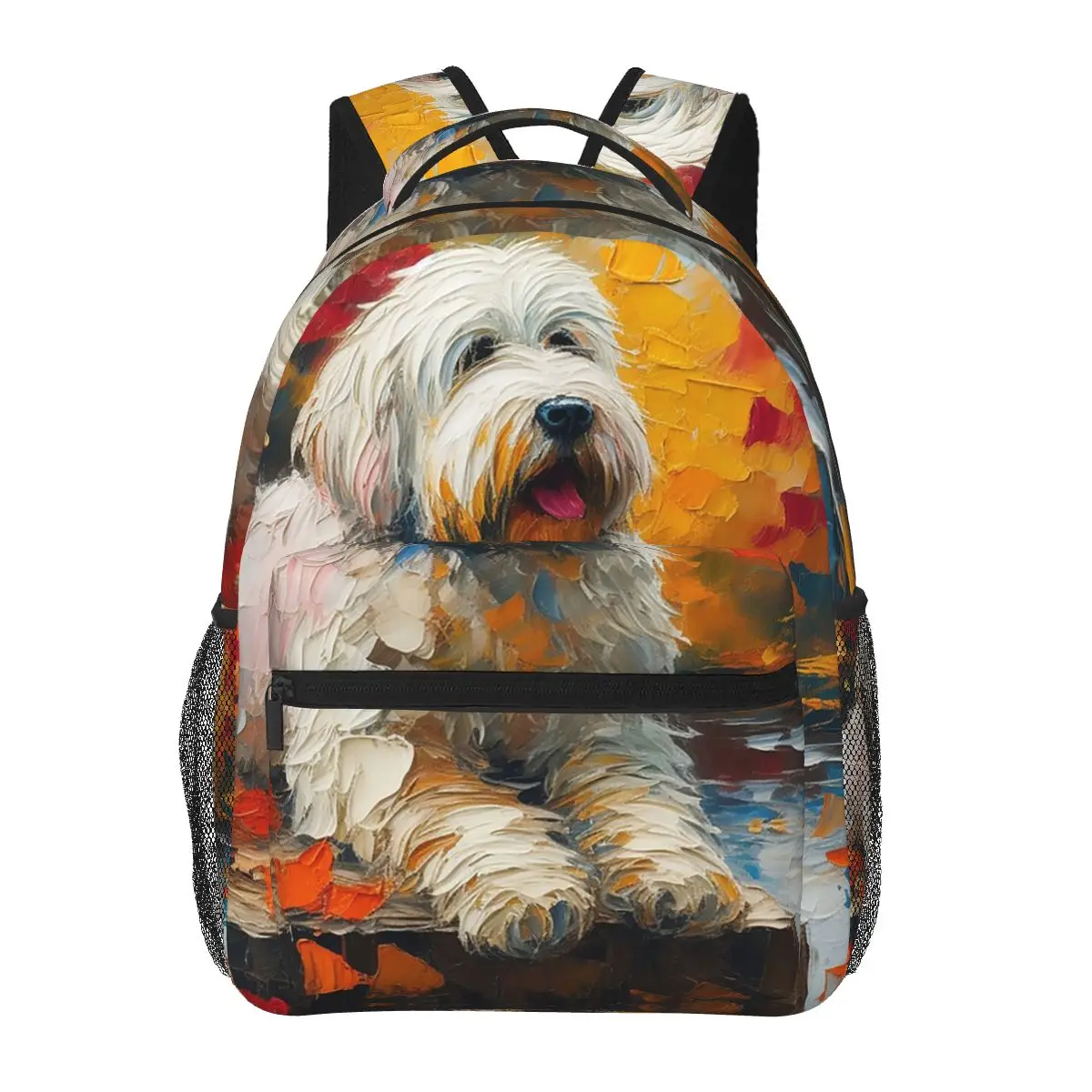 An Old English Sheepdog Legacy Backpacks Boys Girls Bookbag Students School Bags Travel Rucksack Shoulder Bag Large Capacity