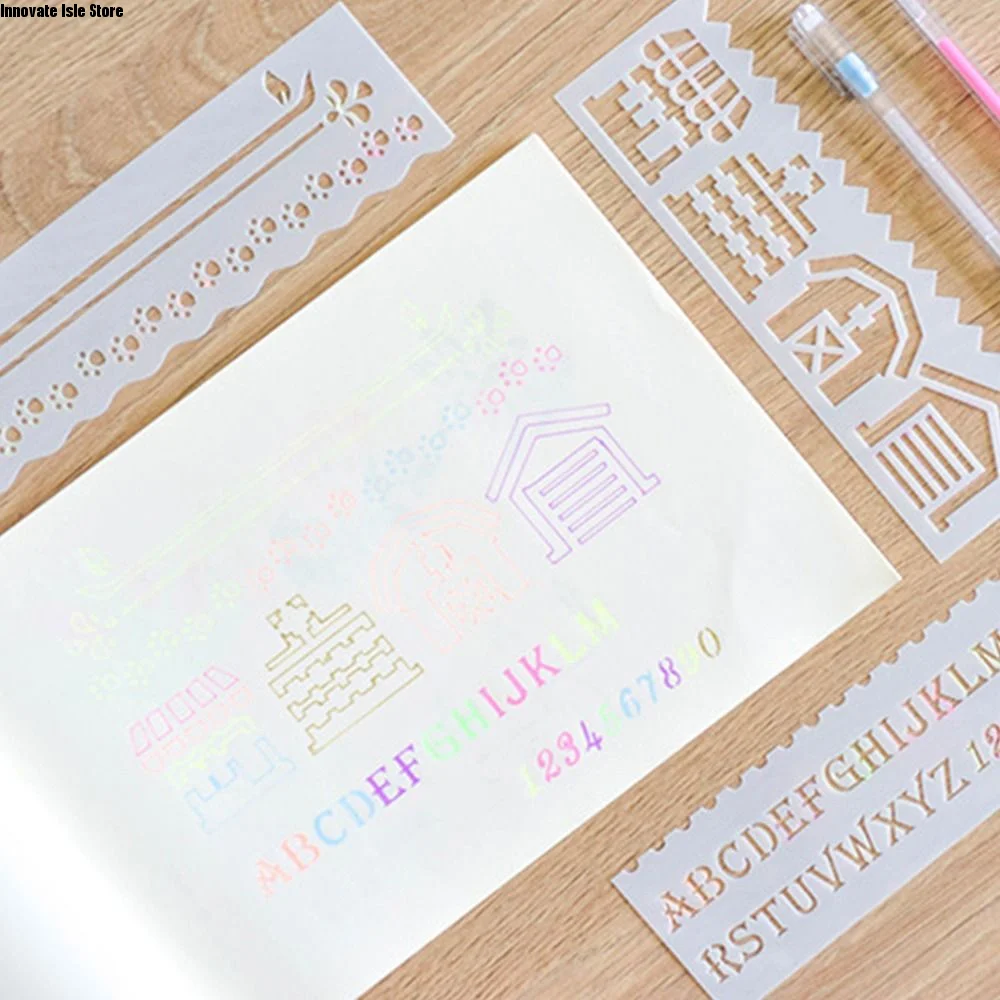 Creative Painting Tools Photo Album Hand Painted Copy Stencil Letter Stencil Drawing Templates DIY Template Drawing Stencils