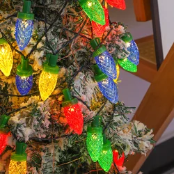Bulbs Solar Christmas Lights LED String Light for Outdoor Holiday Garland Fairy Lights Outdoor Lighting Xmas