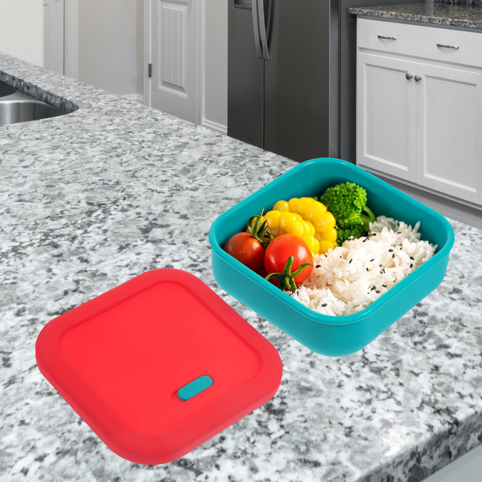 

1pc Silicone Dough Proofing Box Stackable Leak-Proof Reusable Pizza Fermentation Container Compact Portable Kitchen Accessory