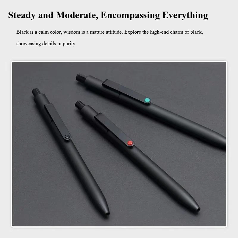 جديد KACO Midot حبر جل رولربال السلس الكتابة القلم ، 0.5 مللي متر غرامة نقطة الحبر الأسود مشبك معدني سعة كبيرة KEFILL عبوات الأقلام #3