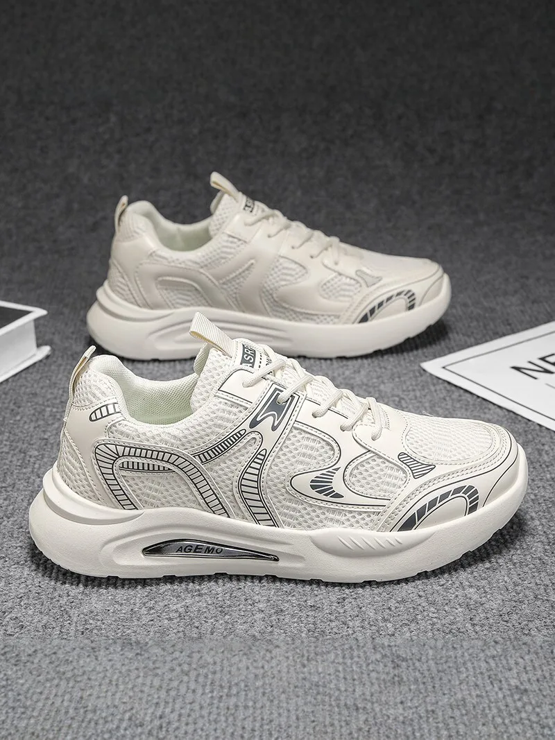 

Men's Summer New 2026 Breathable Mesh Running Shoes Casual Sports Trendy Thick Bottom Heightening Leisure Comfortable Sneakers