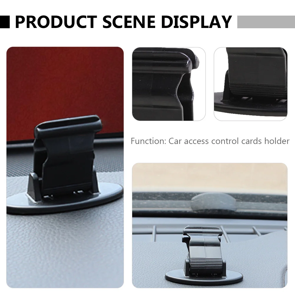 

2pcs Car Holders Durable Vehicle Storage Clips Thick Smooth Surface Easy Installation Classic Design Compatible With Id Bank