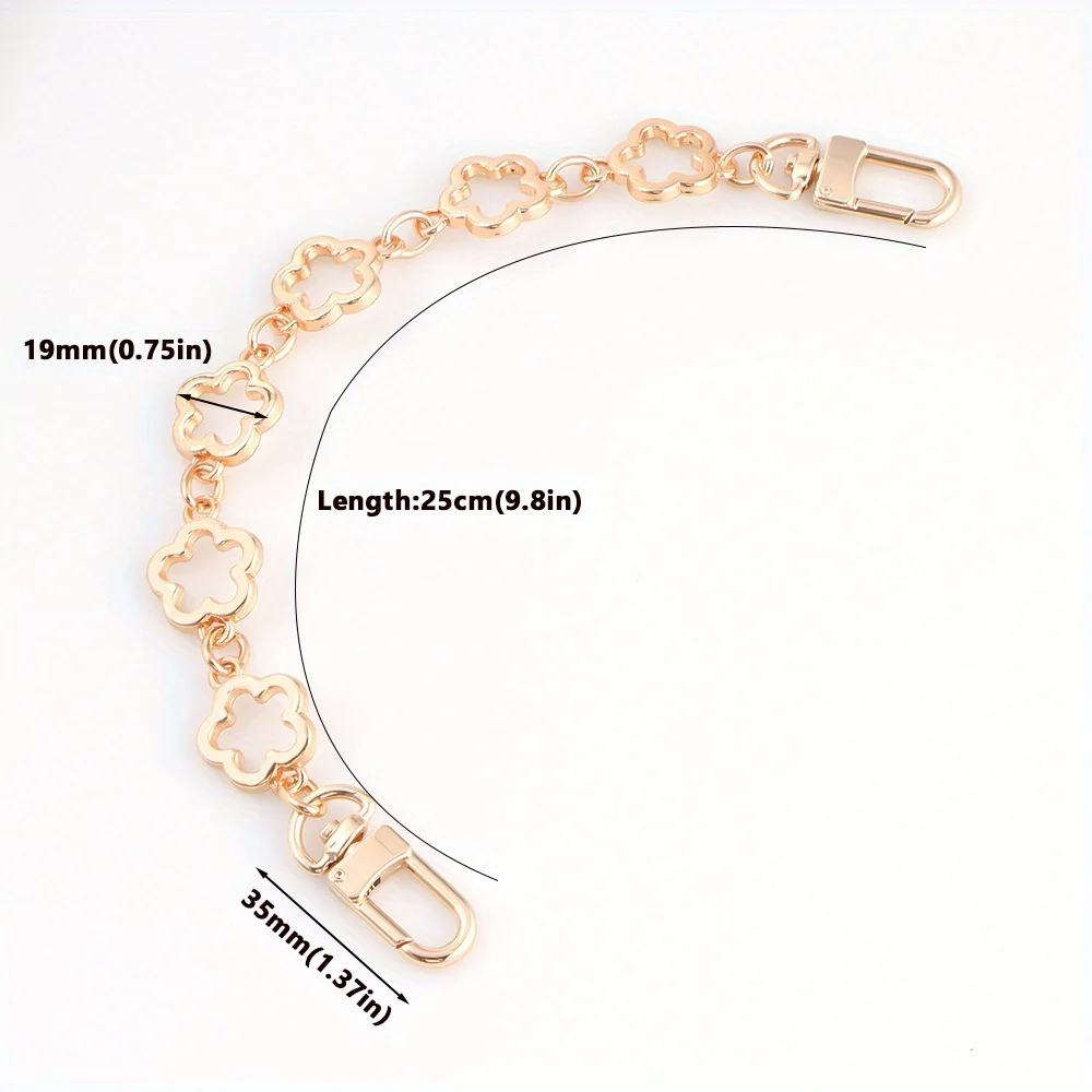 Flower Bag Extender Chain Purse Bag Strap Extender Chain DIY Women Handbag Purse Making Replacement Accessories image 3
