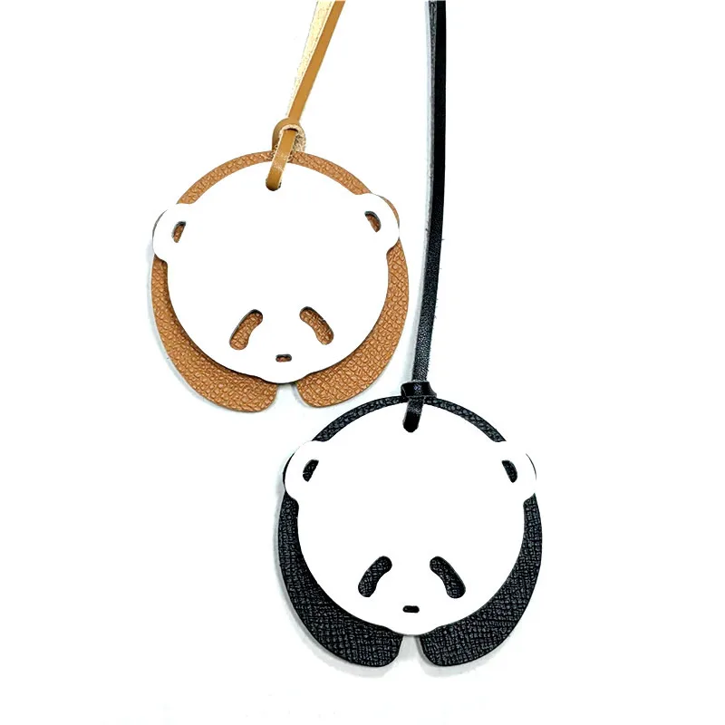 Panda Keychain Name Pure Hand-Stitched Ladies Women Bags Backpack Pendant Charm