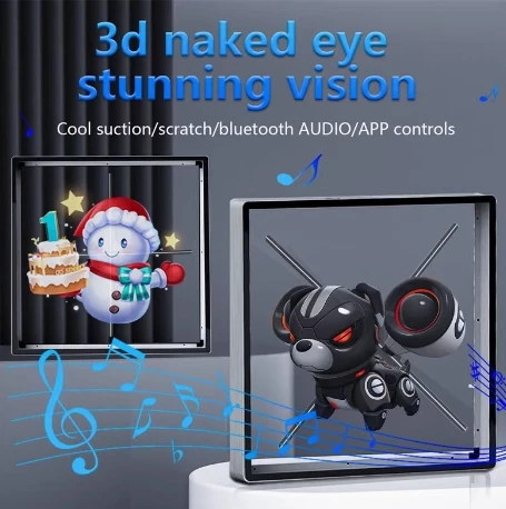 3D holographic advertising machine rotating m naked eye stereoscopic suspension aerial imaging