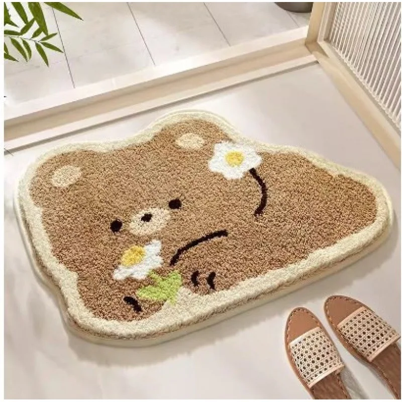 Household imitation cashmere floor mat, bedroom bedside bathroom absorbent carpet into the door floor mat