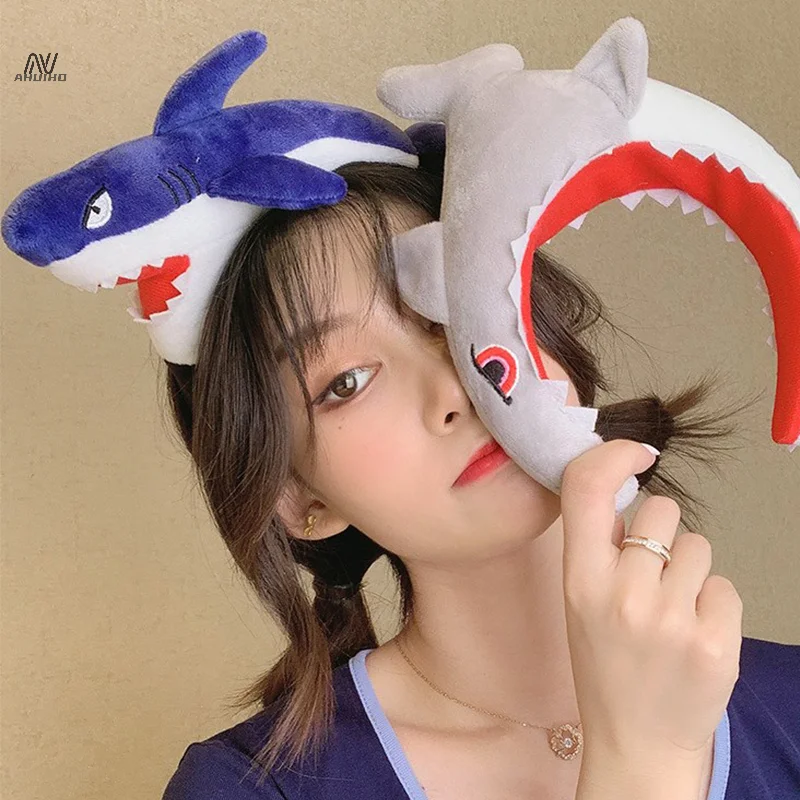 Lovely Animal Headband Unisex Accessories Party Headwear Hair Hoop Cute Wide-brimmed Crocodile Shark Dinosaur Cartoonhair Clip