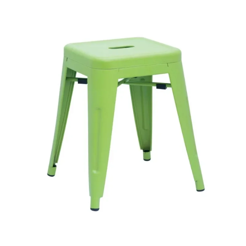 Fast food restaurant Snack bar Iron stool Simple restaurant chair Colorful metal wrought iron square stool